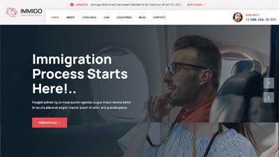  Visa & Immigration Website Design Amritsar | Design#861
     